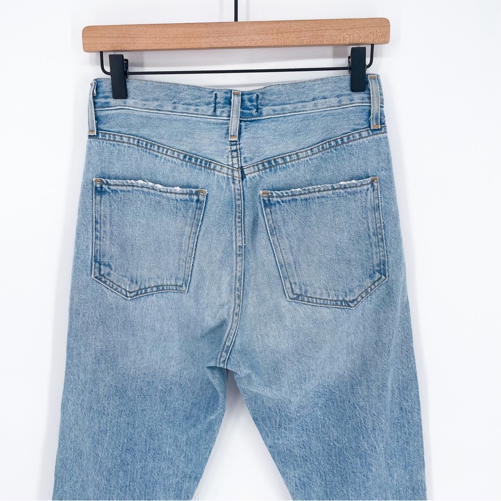 Agolde Riley High Rise Straight Leg Distressed Jeans Size 24 - Picture 6 of 12